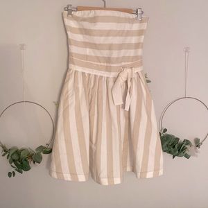 Love Moschino Mini Dress strapless Love Cannettè Bow Flared cream beige size 6